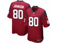 Men's Nike Houston Texans #80 Andre Johnson Game Red Alternate NFL Jersey