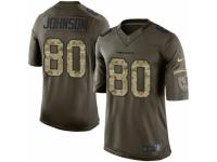 Men's Nike Houston Texans #80 Andre Johnson Limited Green Salute to Service NFL Jersey