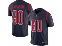 Men's Nike Houston Texans #80 Andre Johnson Limited Navy Blue Rush NFL Jersey