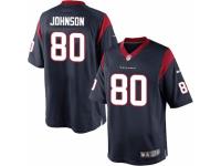 Men's Nike Houston Texans #80 Andre Johnson Limited Navy Blue Team Color NFL Jersey