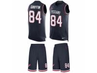 Men's Nike Houston Texans #84 Ryan Griffin Navy Blue Tank Top Suit NFL Jersey