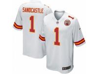 Men's Nike Kansas City Chiefs #1 Leon Sandcastle Game White NFL Jersey