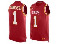 Men's Nike Kansas City Chiefs #1 Leon Sandcastle Red Player Name & Number Tank Top NFL Jersey