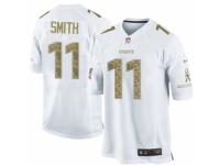 Men's Nike Kansas City Chiefs #11 Alex Smith Limited White Salute to Service NFL Jersey