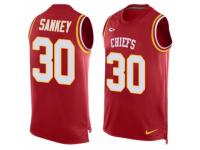 Men's Nike Kansas City Chiefs #30 Bishop Sankey Red Player Name & Number Tank Top NFL Jersey