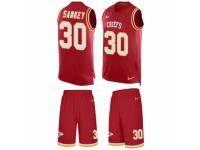 Men's Nike Kansas City Chiefs #30 Bishop Sankey Red Tank Top Suit NFL Jersey
