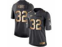 Men's Nike Kansas City Chiefs #32 Spencer Ware Limited Black Gold Salute to Service NFL Jersey