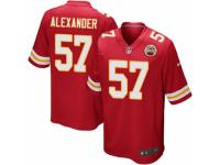 Men's Nike Kansas City Chiefs #57 D.J. Alexander Game Red Team Color NFL Jersey