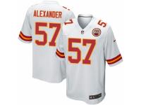 Men's Nike Kansas City Chiefs #57 D.J. Alexander Game White NFL Jersey