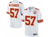 Men's Nike Kansas City Chiefs #57 D.J. Alexander Limited White NFL Jersey