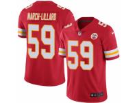 Men's Nike Kansas City Chiefs #59 Justin March-Lillard Limited Red Rush NFL Jersey