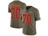Men's Nike Kansas City Chiefs #70 Bryan Witzmann Limited Olive 2017 Salute to Service NFL Jersey