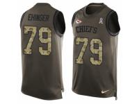 Men's Nike Kansas City Chiefs #79 Parker Ehinger Green Salute to Service Tank Top NFL Jersey