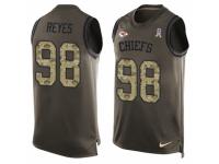 Men's Nike Kansas City Chiefs #98 Kendall Reyes Green Salute to Service Tank Top NFL Jersey