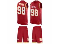 Men's Nike Kansas City Chiefs #98 Kendall Reyes Red Tank Top Suit NFL Jersey