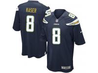 Men's Nike Los Angeles Chargers #8 Drew Kaser Game Navy Blue Team Color NFL Jersey