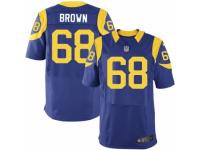Men's Nike Los Angeles Rams #68 Jamon Brown Elite Royal Blue Alternate NFL Jersey