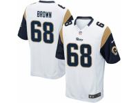 Men's Nike Los Angeles Rams #68 Jamon Brown Game White NFL Jersey