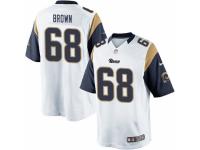 Men's Nike Los Angeles Rams #68 Jamon Brown Limited White NFL Jersey