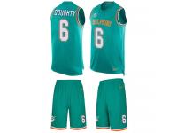 Men's Nike Miami Dolphins #6 Brandon Doughty Aqua Green Tank Top Suit NFL Jersey