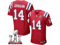 Men's Nike New England Patriots #14 Steve Grogan Elite Red Alternate Super Bowl LI 51 NFL Jersey