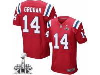 Men's Nike New England Patriots #14 Steve Grogan Elite Red Alternate Super Bowl XLIX NFL Jersey