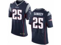 Men's Nike New England Patriots 25 Bishop Sankey Elite Navy Blue Team Color NFL Jersey