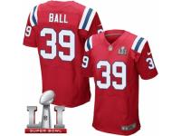 Men's Nike New England Patriots #39 Montee Ball Elite Red Alternate Super Bowl LI 51 NFL Jersey