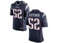 Men's Nike New England Patriots #52 Dane Fletcher Game Navy Blue Team Color NFL Jersey