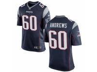 Men's Nike New England Patriots #60 David Andrews Game Navy Blue Team Color NFL Jersey