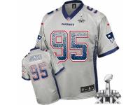 Men's Nike New England Patriots 95 Chandler Jones Limited Grey Drift Fashion Super Bowl XLIX NFL Jersey