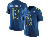 Men's Nike New York Giants #13 Odell Beckham Jr Limited Blue 2017 Pro Bowl NFL Jersey