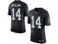 Men's Nike Oakland Raiders #14 Matt McGloin Elite Black Team Color NFL Jersey