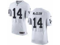 Men's Nike Oakland Raiders #14 Matt McGloin Elite White NFL Jersey