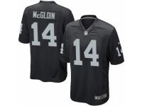 Men's Nike Oakland Raiders #14 Matt McGloin Game Black Team Color NFL Jersey