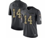 Men's Nike Oakland Raiders #14 Matt McGloin Limited Black 2016 Salute to Service NFL Jersey