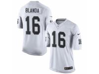 Men's Nike Oakland Raiders #16 George Blanda Limited White NFL Jersey