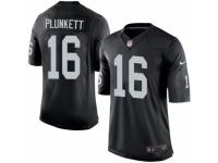 Men's Nike Oakland Raiders #16 Jim Plunkett Limited Black Team Color NFL Jersey