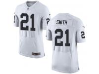 Men's Nike Oakland Raiders #21 Sean Smith Elite White NFL Jersey