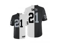 Men's Nike Oakland Raiders #21 Sean Smith Limited Black White Split Fashion NFL Jersey