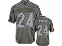 Men's Nike Oakland Raiders #24 Charles Woodson Limited Grey Vapor NFL Jersey