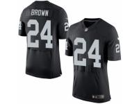 Men's Nike Oakland Raiders #24 Willie Brown Elite Black Team Color NFL Jersey