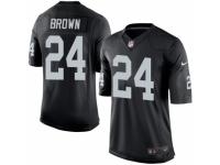 Men's Nike Oakland Raiders #24 Willie Brown Limited Black Team Color NFL Jersey