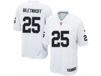 Men's Nike Oakland Raiders #25 Fred Biletnikoff Game White Color NFL Jersey