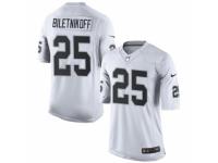 Men's Nike Oakland Raiders #25 Fred Biletnikoff Limited White NFL Jersey