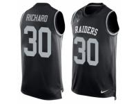 Men's Nike Oakland Raiders #30 Jalen Richard Black Player Name & Number Tank Top NFL Jersey