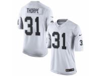 Men's Nike Oakland Raiders #31 Neiko Thorpe Elite White Team Color NFL Jersey
