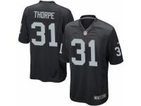 Men's Nike Oakland Raiders #31 Neiko Thorpe Game Black Team Color NFL Jersey