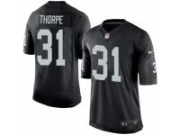 Men's Nike Oakland Raiders #31 Neiko Thorpe Limited Black Team Color NFL Jersey