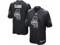 Men's Nike Oakland Raiders #4 Derek Carr Limited Black Strobe NFL Jersey